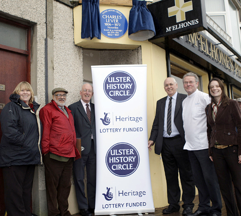 Unveiling the Charles Lever Blue Plaque in Portstewart, Co. Londonderry, N. Ireland